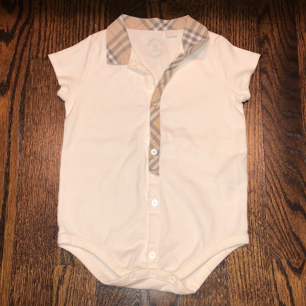Burberry baby onesie!